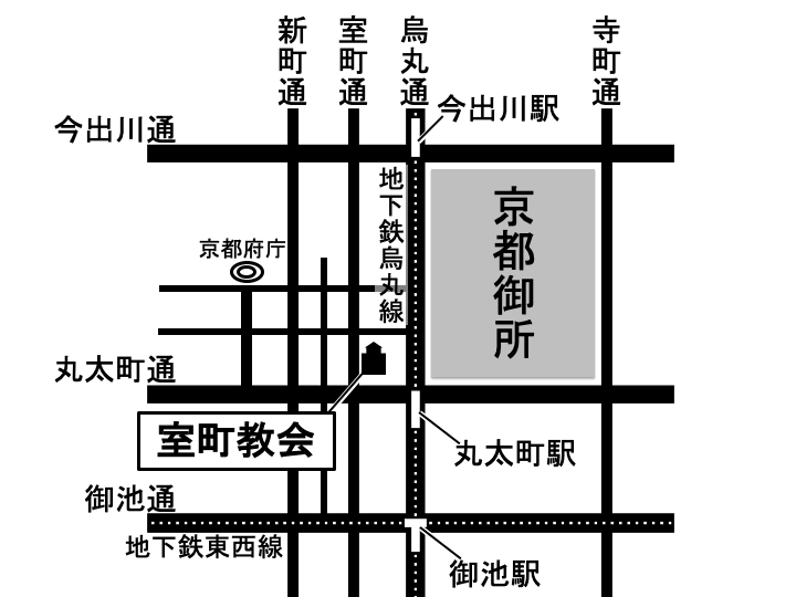 Map; Muromachi Church